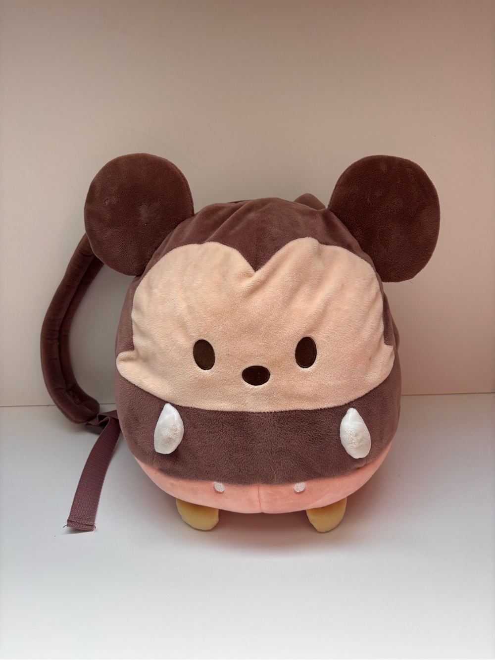 Disney Brown and Cream Plush Backpack
